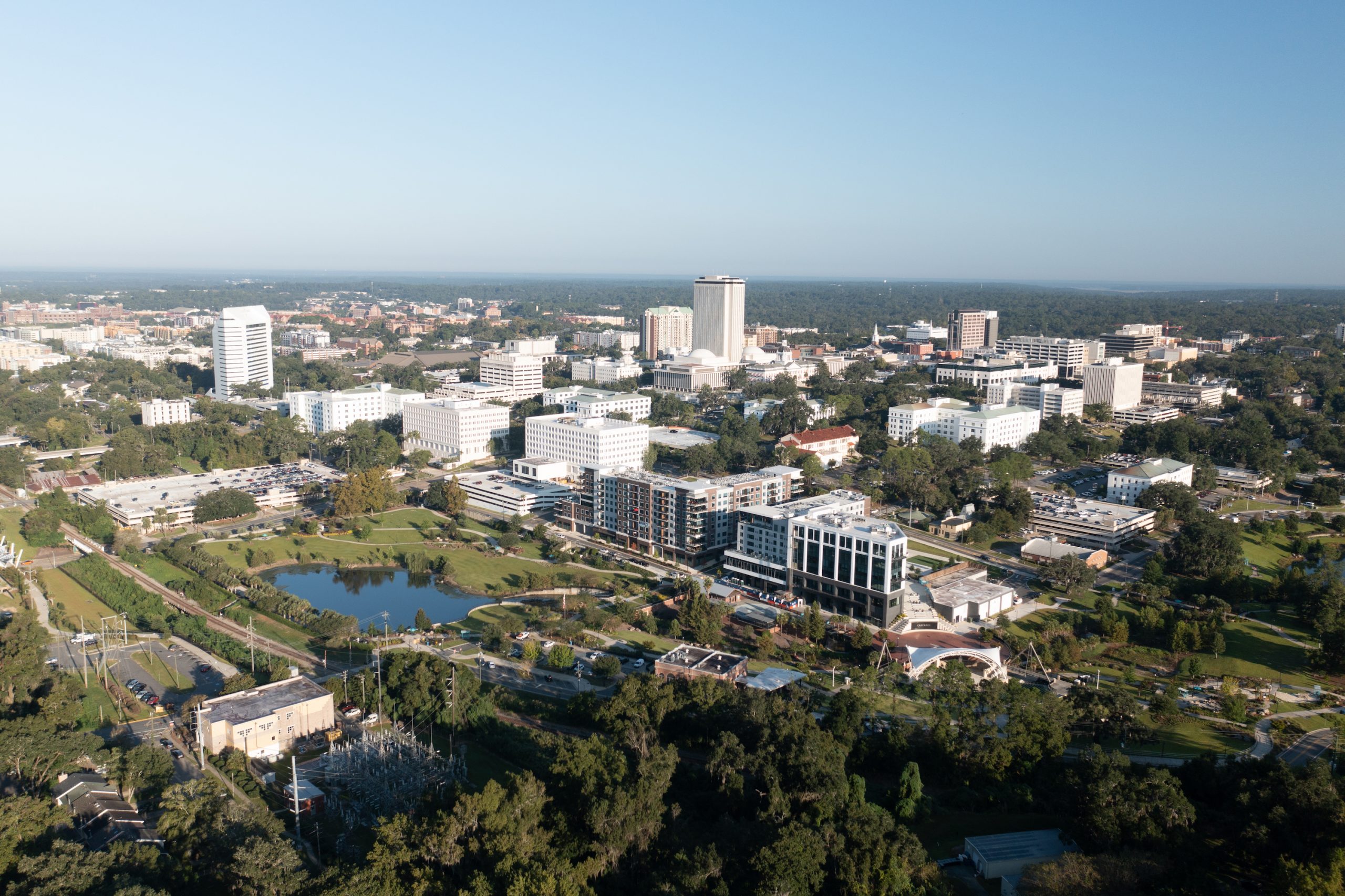 Arial view of the city of Tallahassee